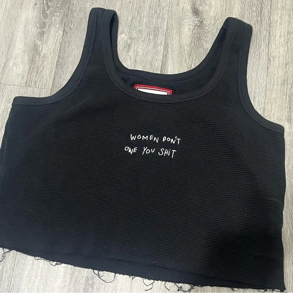 “Women Don’t Owe You Sh@t” Ribbed Tank - Picture 3 of 10